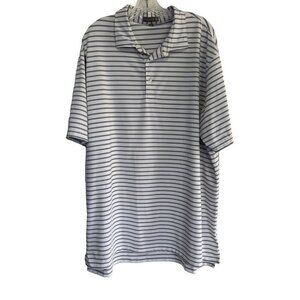 Peter Millar Summer Comfort Short Sleeved Striped Polo Shirt Men's Size XXL